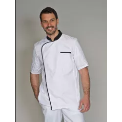 Veste de Cuisine Mixte Zack MC Col Officier | Tenue Pro Restauration - Shop ta blouse