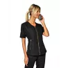 Tunique Médicale Zélie Noire à Fermeture Éclair | Esthétique & Santé - Shop ta blouse