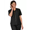 Tunique Médicale Zélie Noire à Fermeture Éclair | Esthétique & Santé - Shop ta blouse