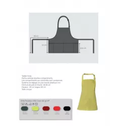 Tablier de Cuisine Mixte Elie | Poche Centrale - Shop ta blouse