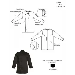 Veste de Cuisine Homme Alban - Confort & Tissu Respirant | Shop ta blouse