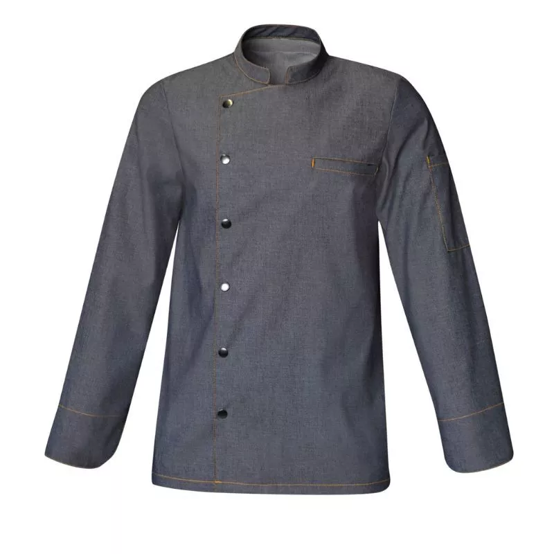Veste de cuisine mixte en denim stretch – Modèle Scott