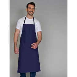 Tablier valet blanc coton 260g avec poche – Taille unique