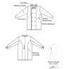 Veste de cuisine mixte Stéphane  coton blanc 240g