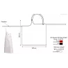 Tablier boucher coton blanc 260g taille unique