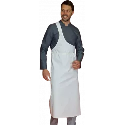 Tablier boucher coton blanc 260g taille unique