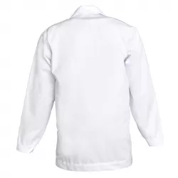 Veste agroalimentaire Nicolas blanche pressions invisibles | Shoptablouse