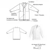 Veste agroalimentaire Nicolas blanche pressions invisibles | Shoptablouse