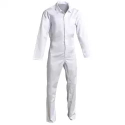 Combinaison Charles Blanche Agro Mixte Pressions Cachées | Shoptablouse
