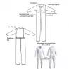Combinaison Charles Blanche Agro Mixte Pressions Cachées | Shoptablouse
