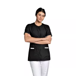 Tunique Femme Noire Soin Esthétique HANNA | Shoptablouse