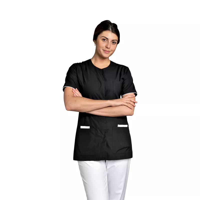 Tunique Femme Noire Soin Esthétique HANNA | Shoptablouse