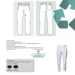 Pantalon professionnel mixte Pierre écoresponsable | Shoptablouse