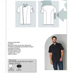 Veste Cuisine MARC MC Polycoton Recyclé Mixte | Shoptablouse
