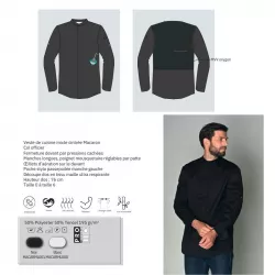 Veste Cuisine MACARON manches longue TENCEL™ Mixte | Shoptablouse