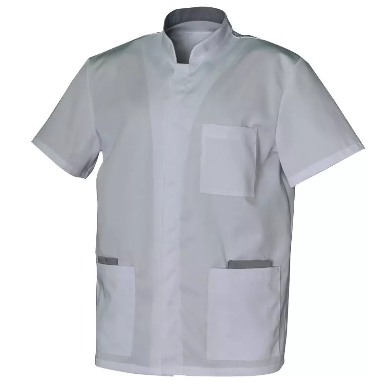 Tunique médicale Homme WOODY MC TENCEL™ Col Officier | Shoptablouse