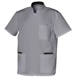 Tunique médicale Homme WOODY MC TENCEL™ Col Officier | Shoptablouse