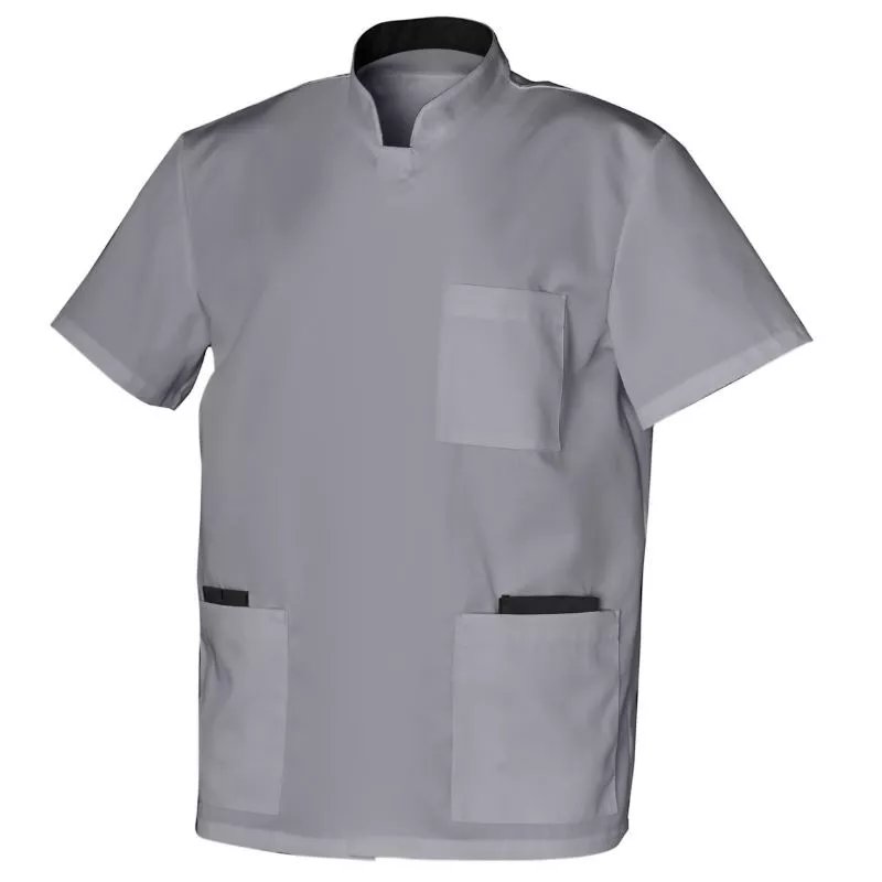 Tunique médicale Homme WOODY MC TENCEL™ Col Officier | Shoptablouse