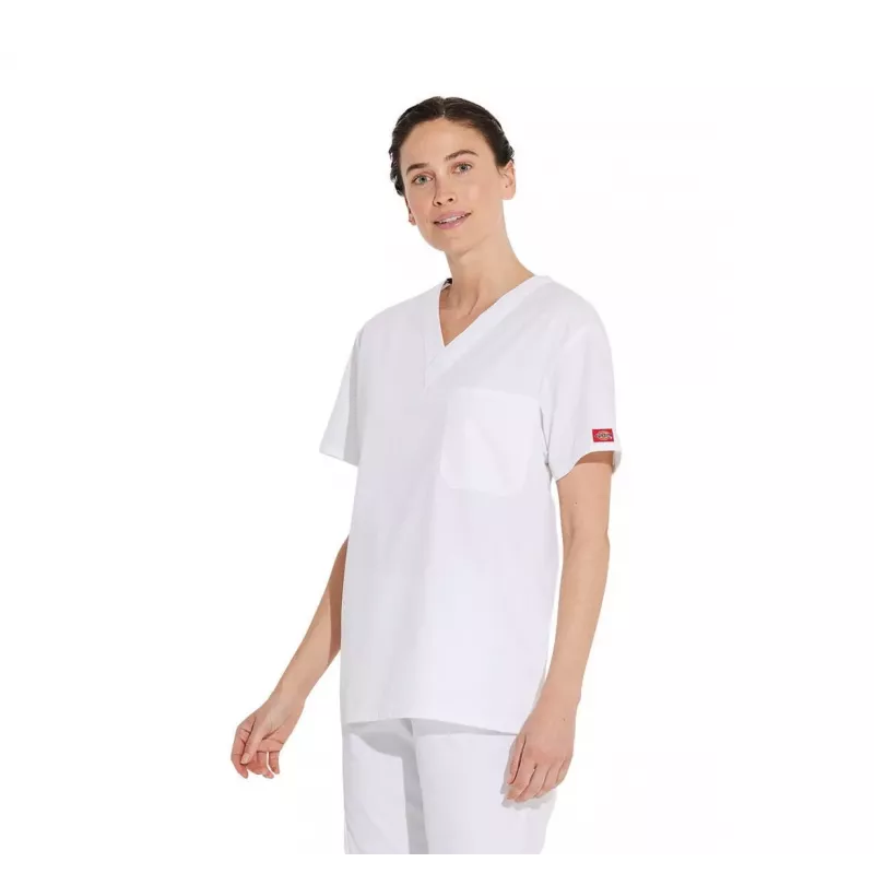 Tunique médicale col V unisexe