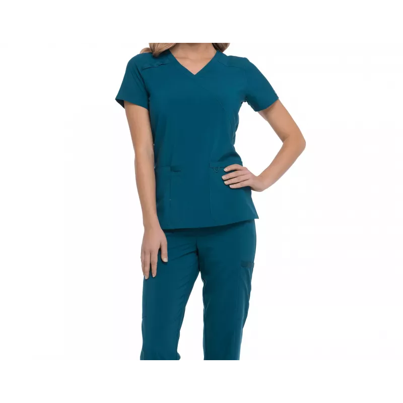 Tunique médicale haut cache cœur femme